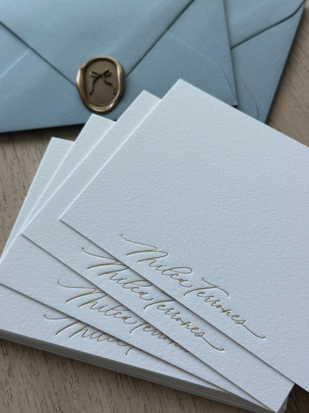 Custom Foil Pressed Note Cards
