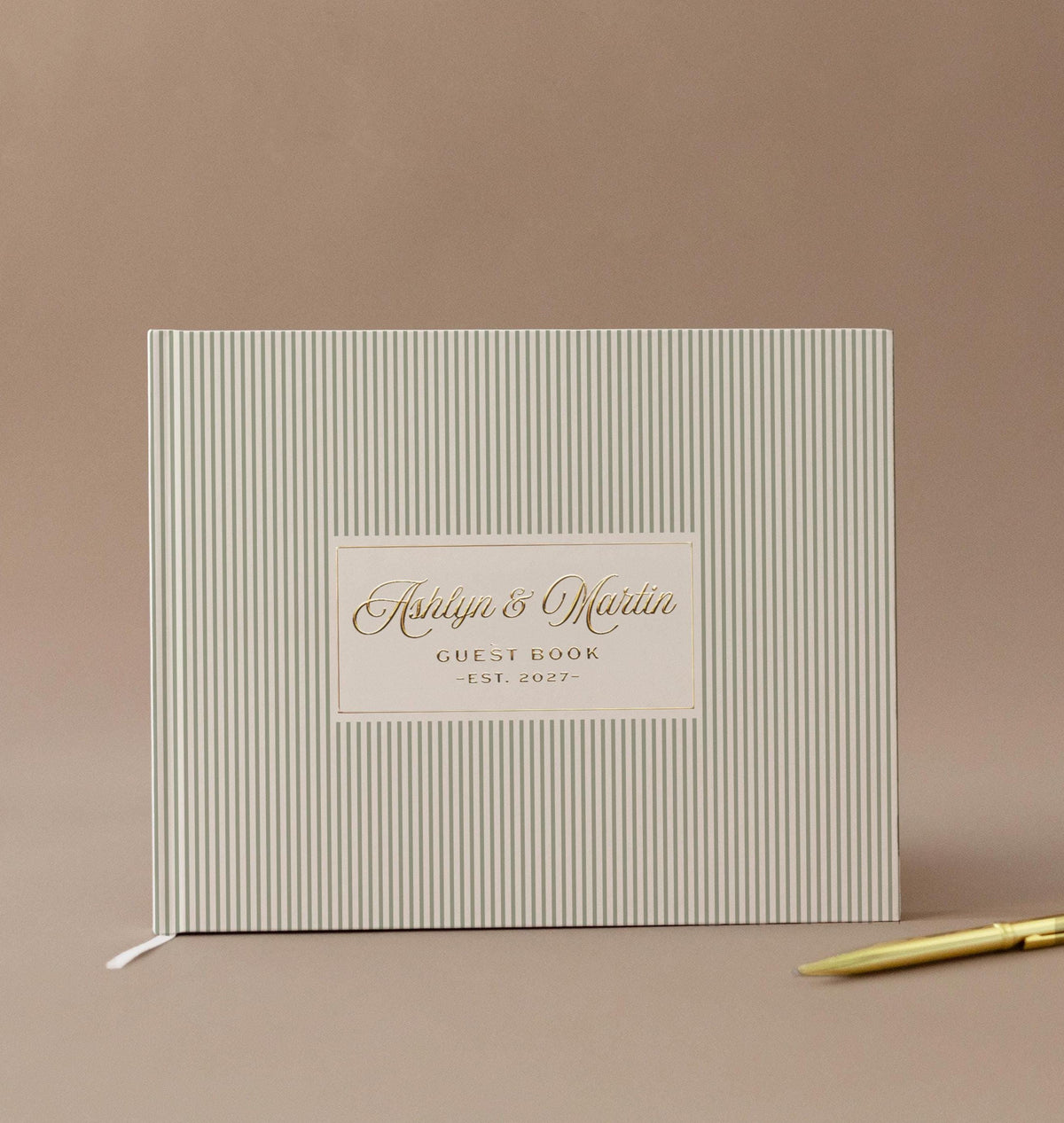 Modern Stripes Wedding Guest Book