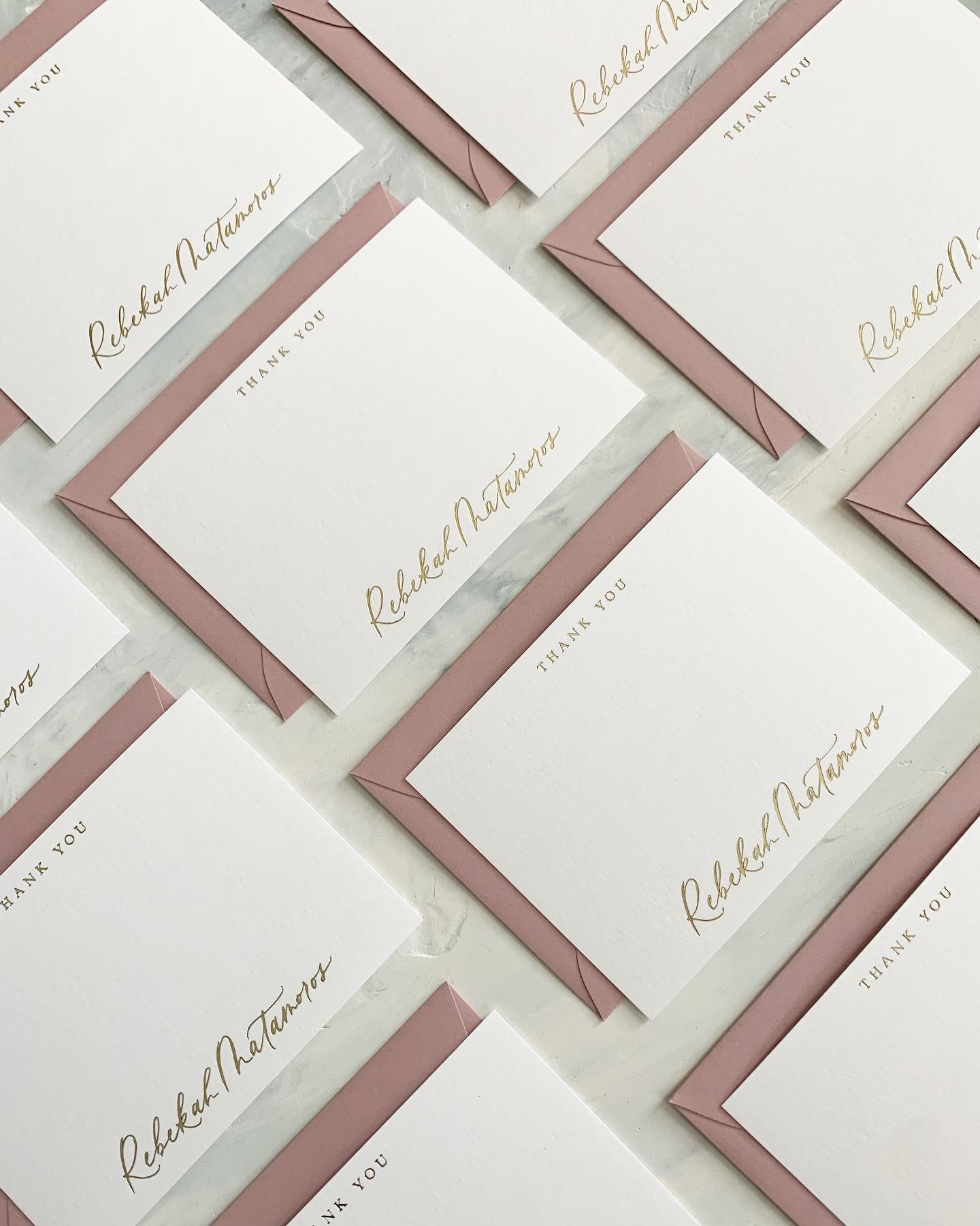 Personalized Foil Note Cards