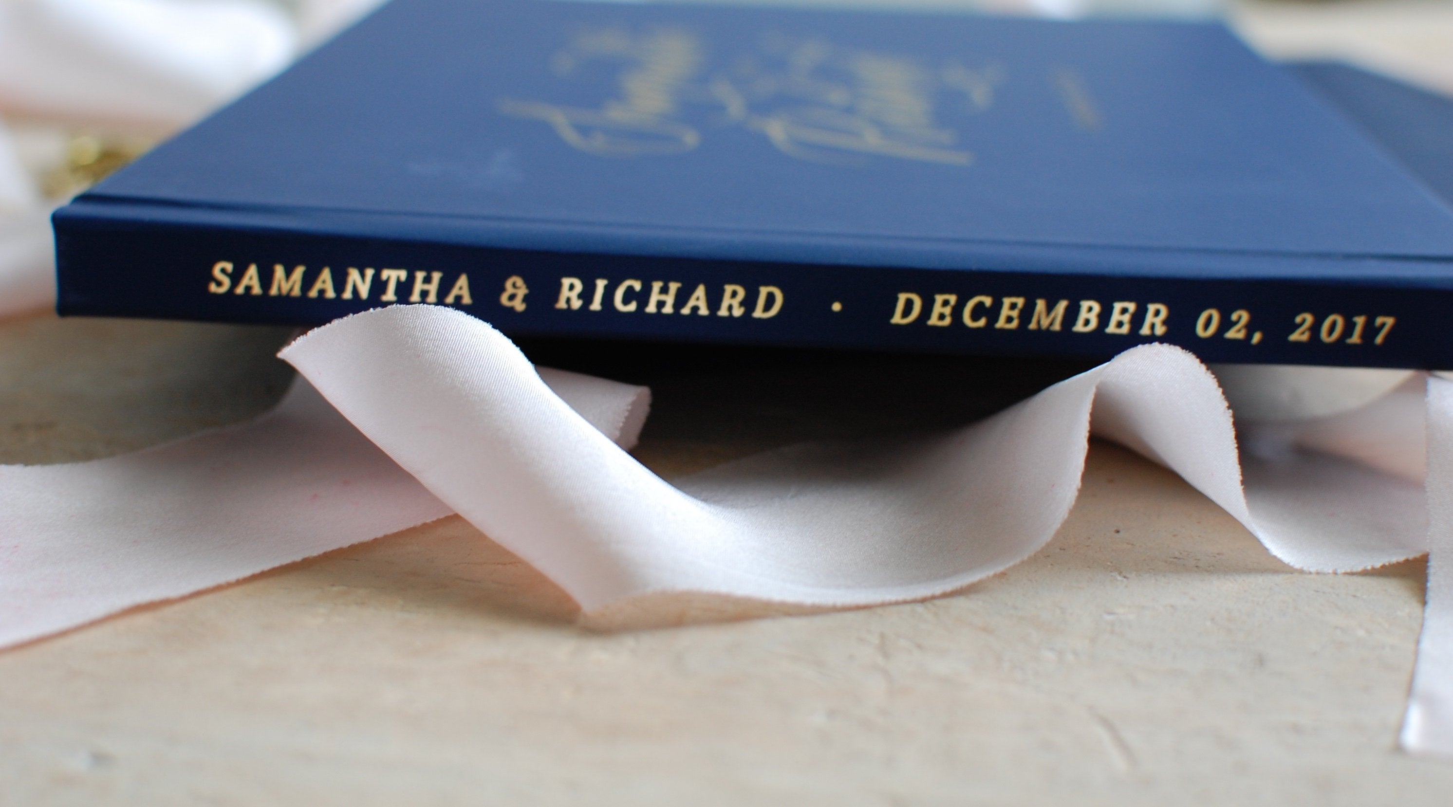 Navy Wedding Guest Book