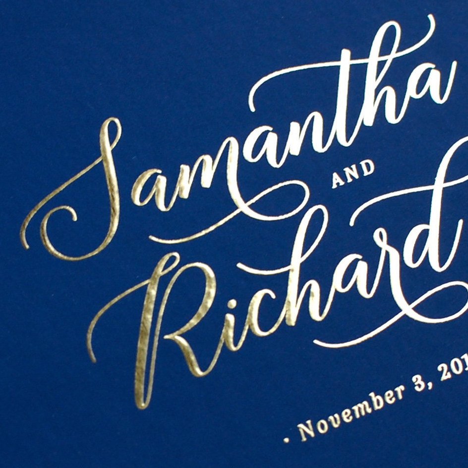 Navy Wedding Guest Book