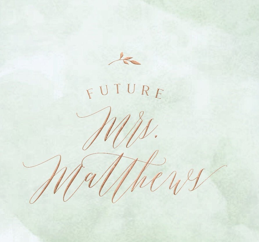 Personalized Sage Green Watercolor Wedding Planner Book