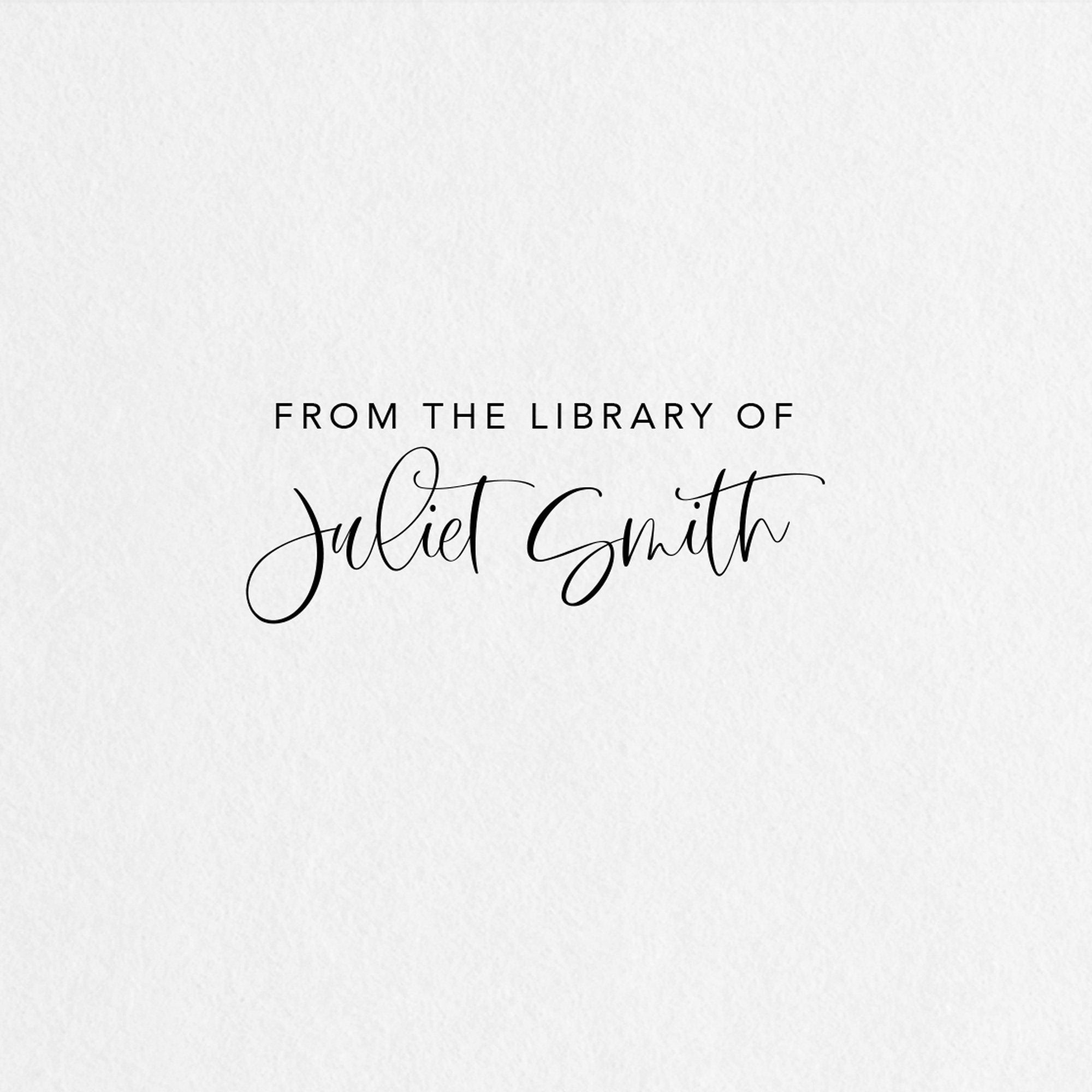 Modern Script Personalized Book Stamp