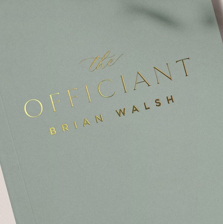 Personalized Sage Green Wedding Officiant Book