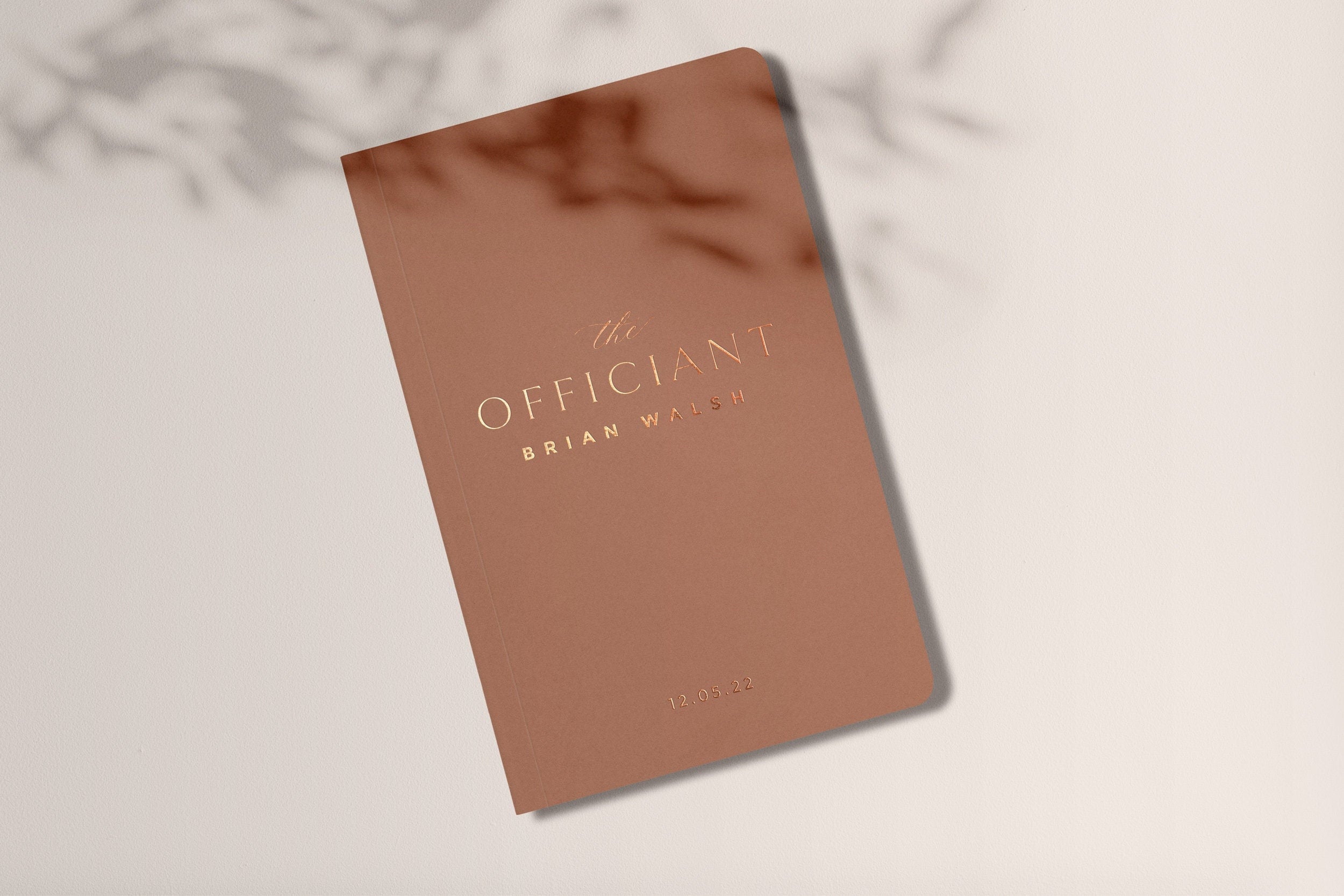 Personalized Terracotta Officiant Book