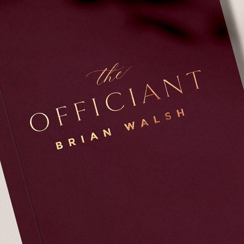 Personalized Minimalist Officiant Book
