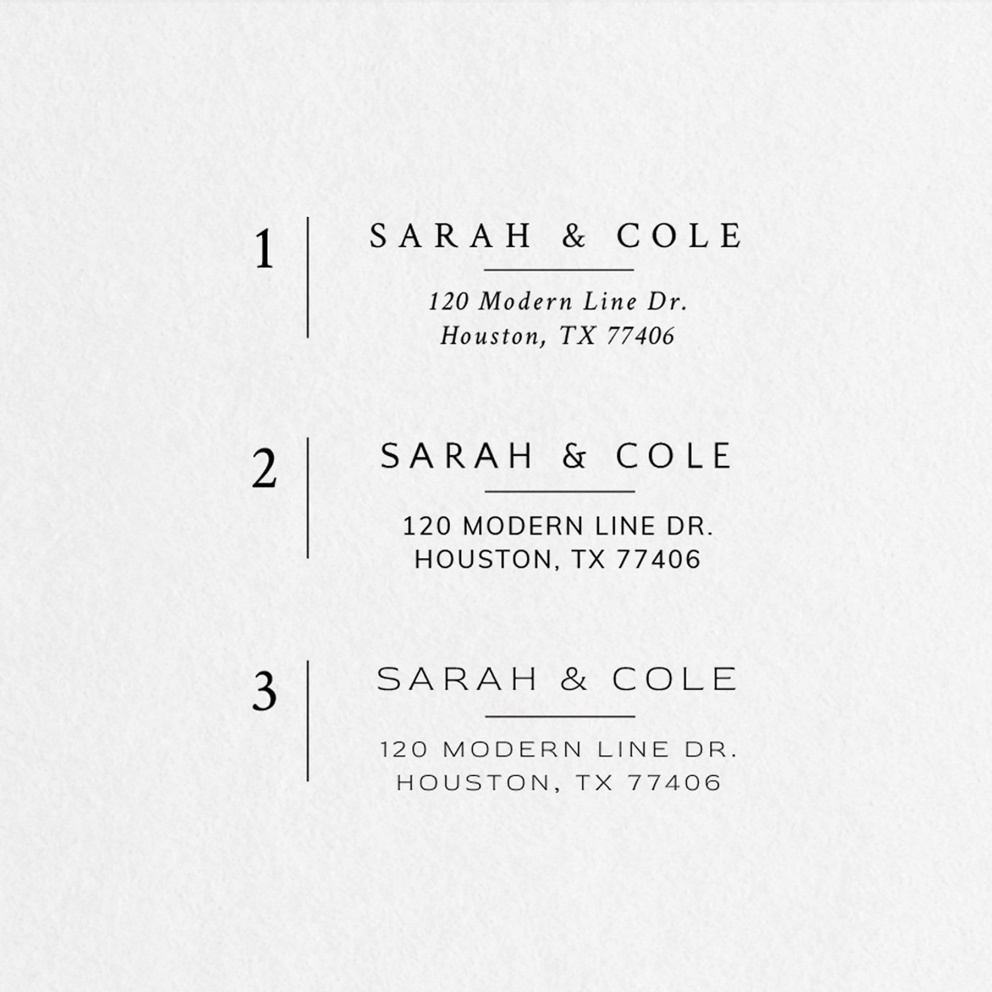 Wedding Return Address Stamp