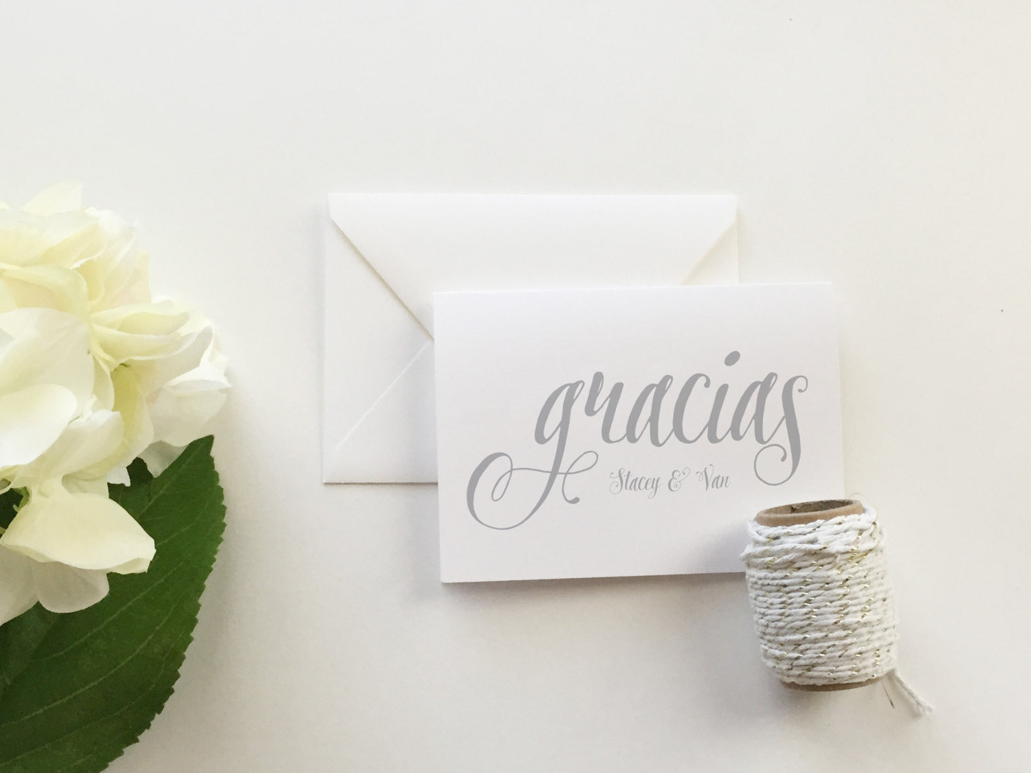 Gracias Wedding Thank You Cards (set of 10)