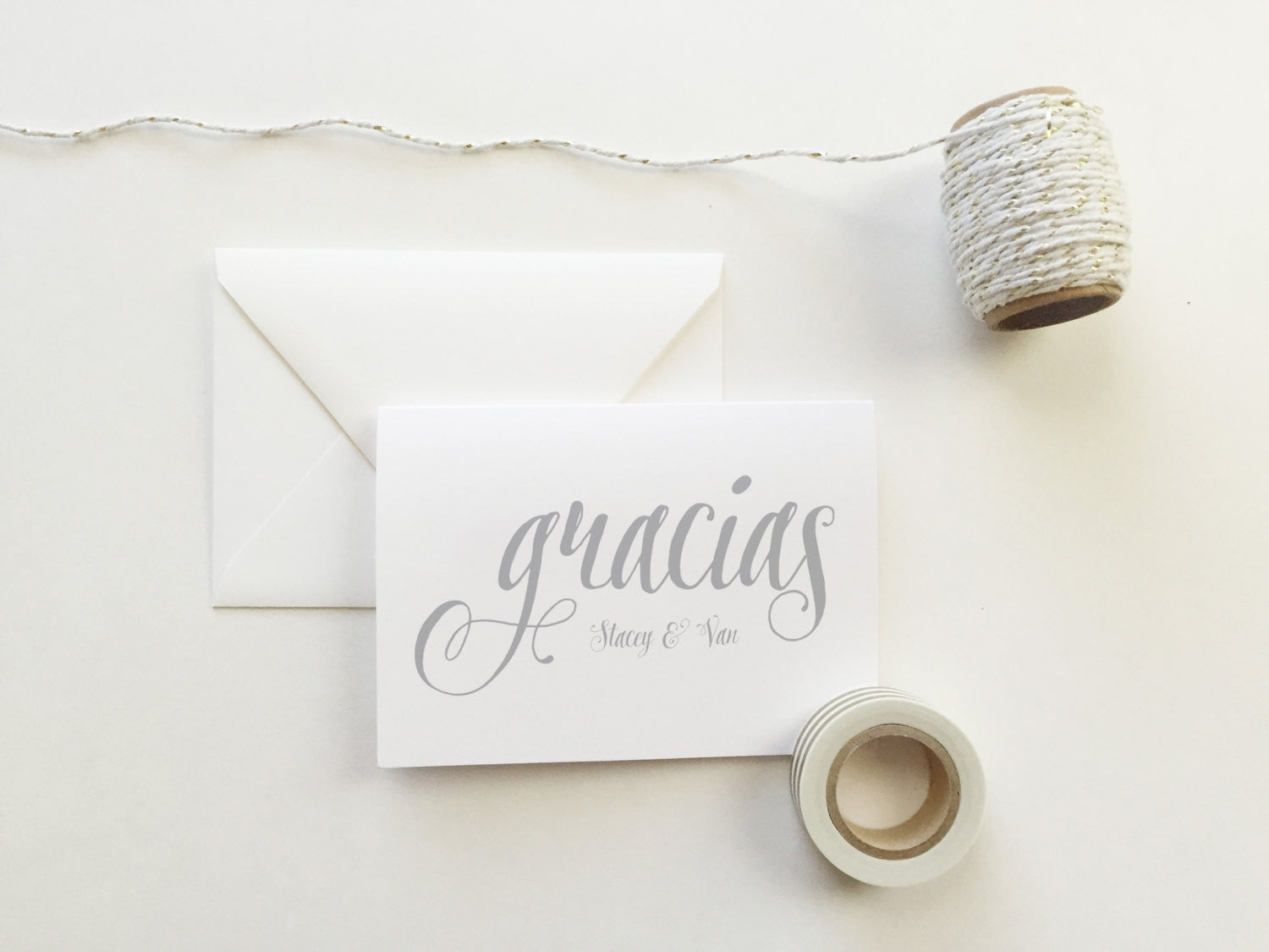 Gracias Wedding Thank You Cards (set of 10)