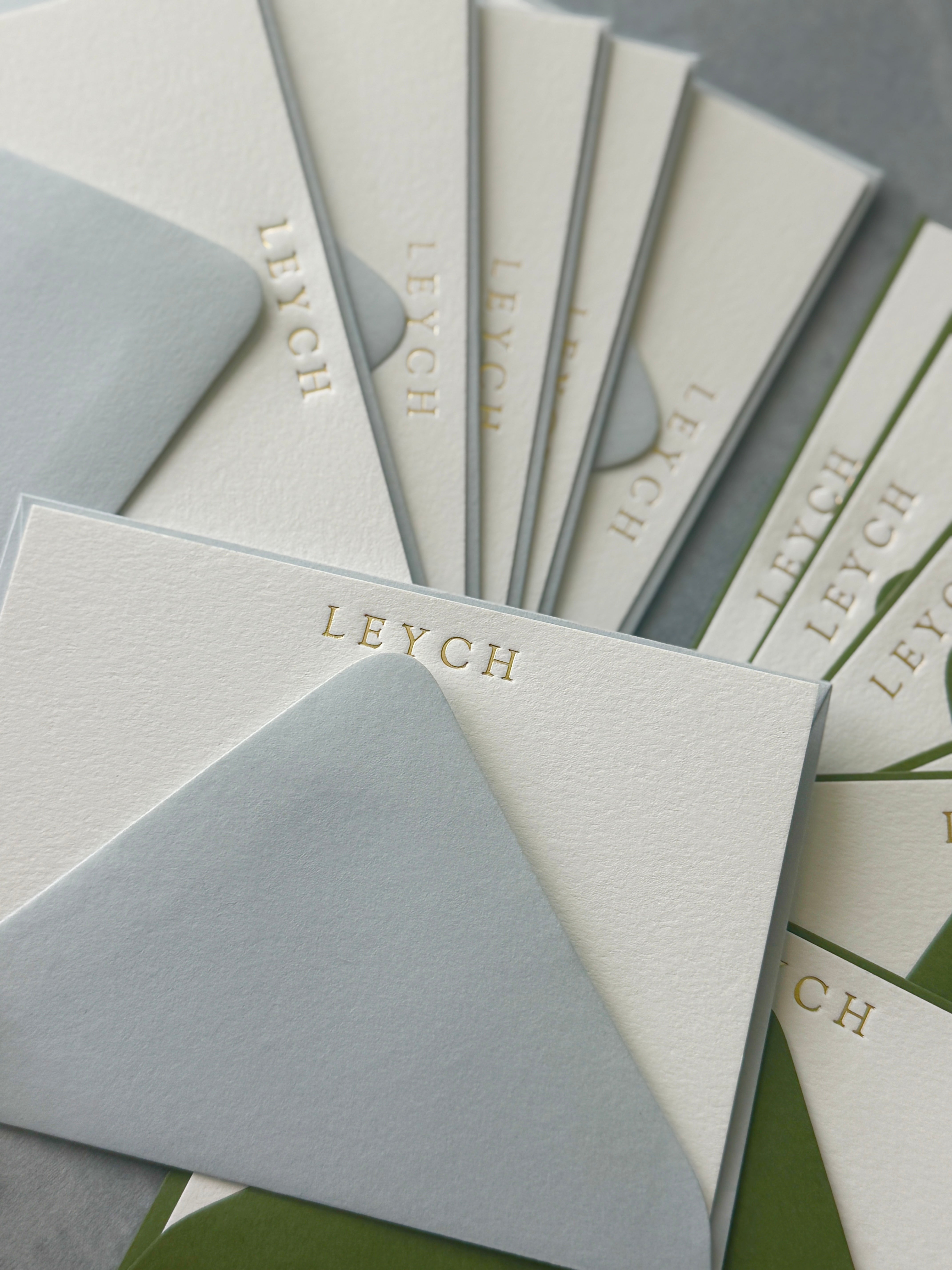 Custom Foil Pressed Note Cards