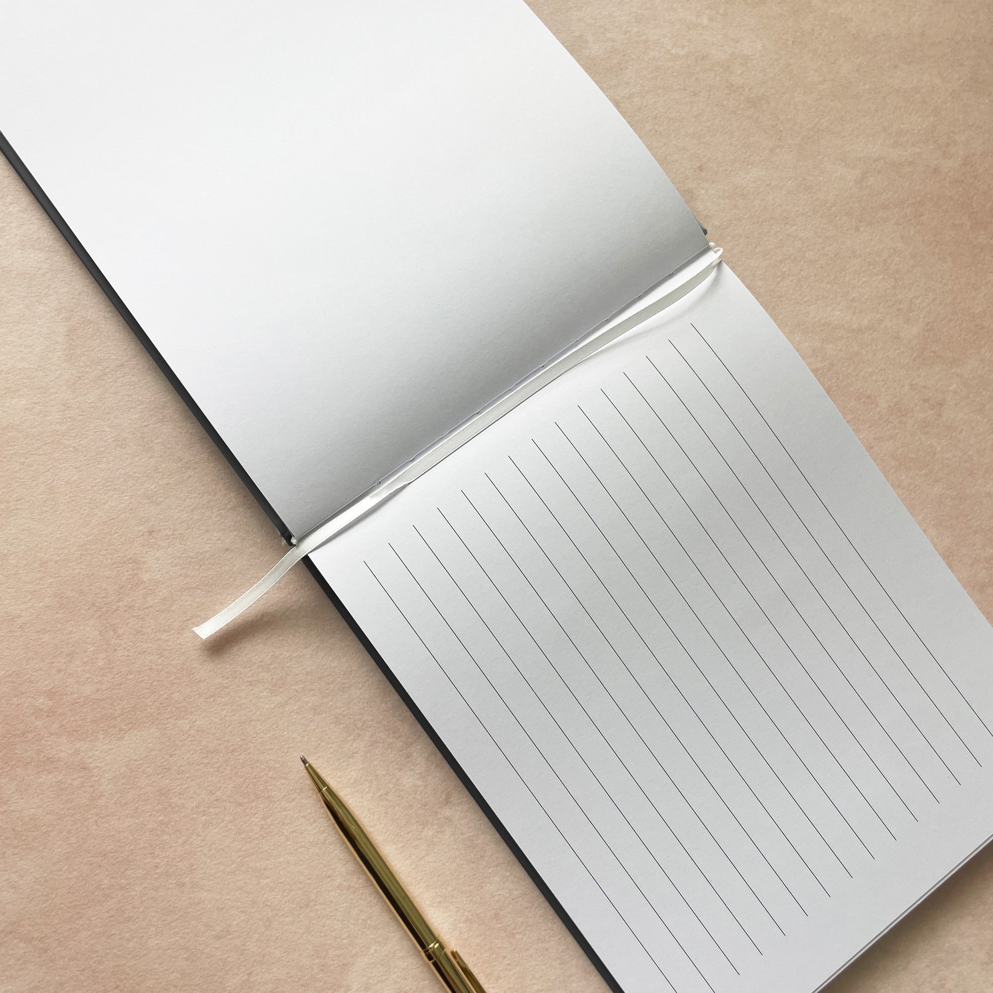 Minimalist Nude Black Guest Book