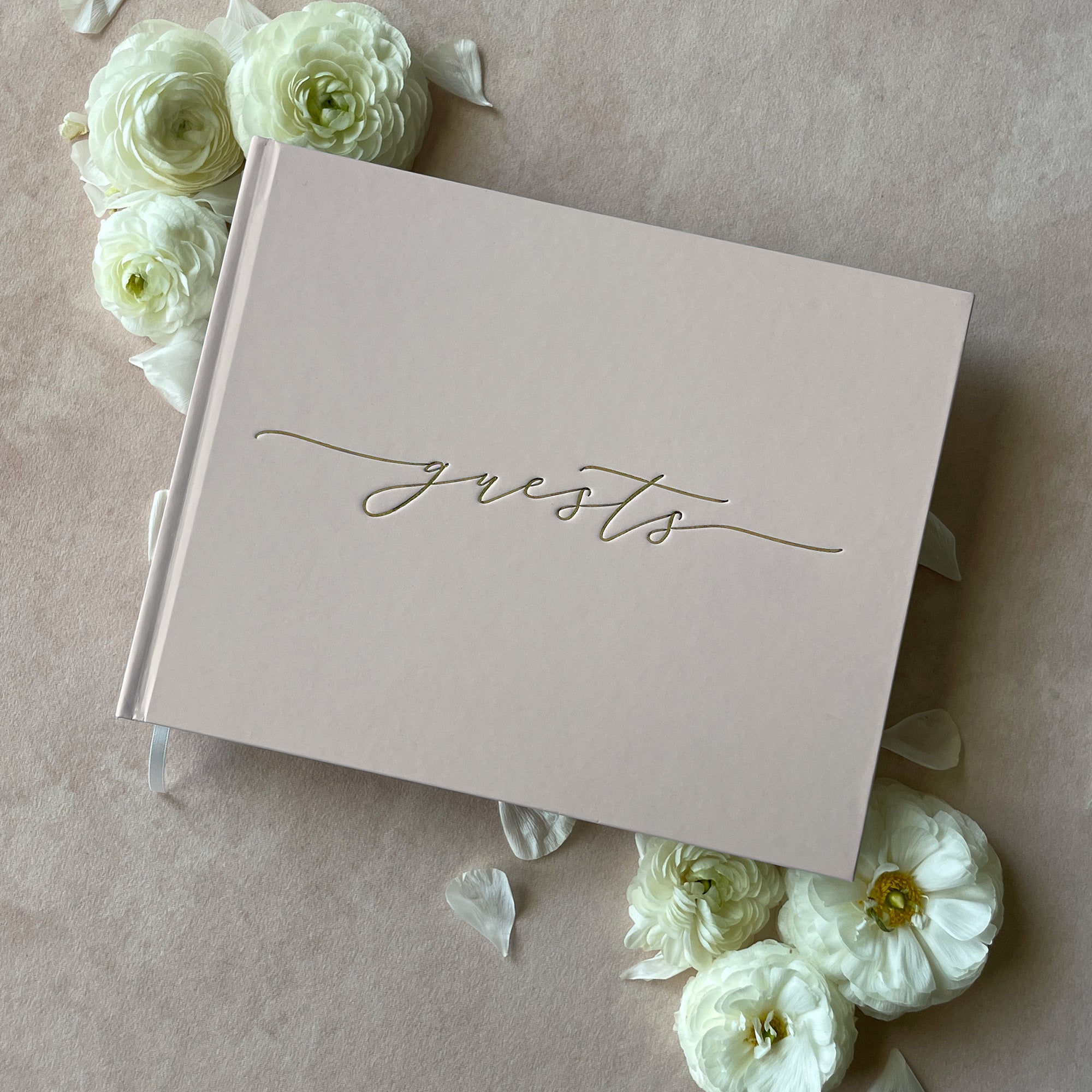 Minimalist Nude Blush Guest Book