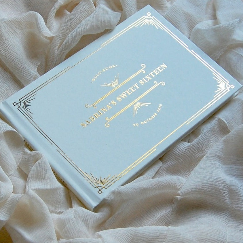 Gatsby Quinceanera Guest Book or Sweet Sixteen Guest Book