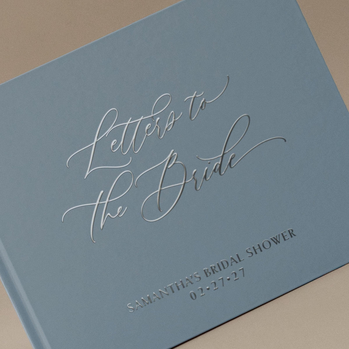 Bridal Shower Guest Book Letters to the Bride Guest Book Party Scrapbook Bridesmaids Letters Dusty Blue Bachelorette Party Book Bride Gift