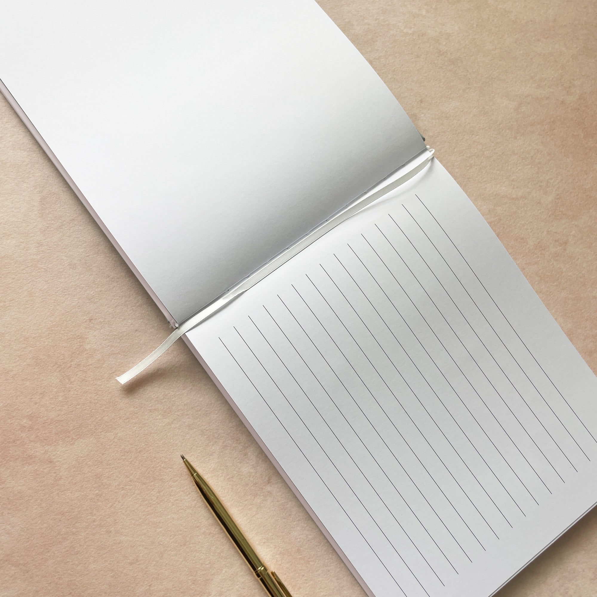 Minimalist Nude Blush Guest Book