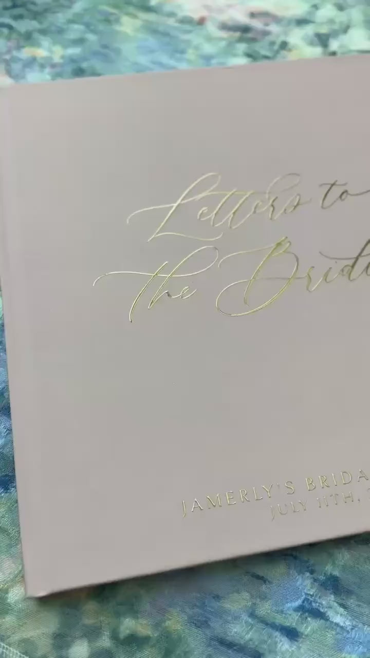 Bridal Shower Guest Book Letters to the Bride Guest Book Party Scrapbook Bridesmaids Letters Dusty Blue Bachelorette Party Book Bride Gift