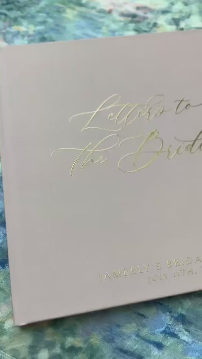 Bridal Shower Guest Book Letters to the Bride Guest Book Party Scrapbook Bridesmaids Letters Dusty Blue Bachelorette Party Book Bride Gift