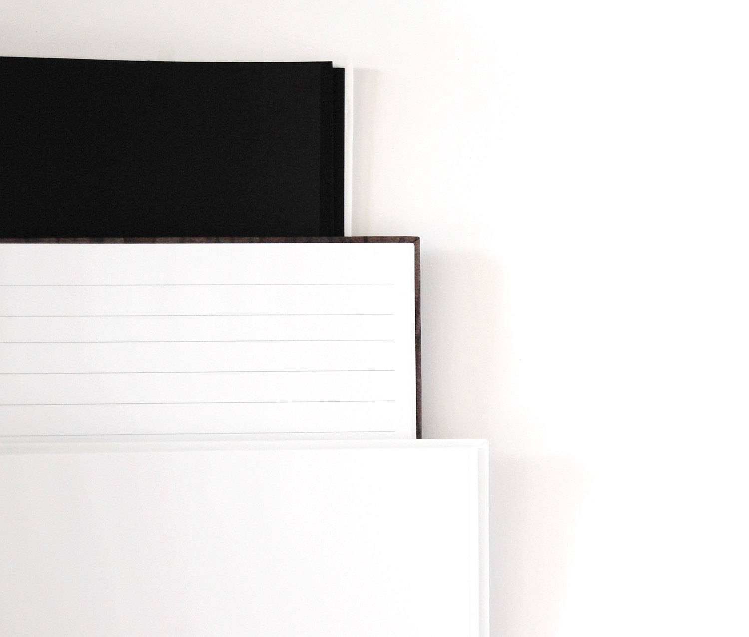 Ultra Clean, Minimalistic Grey and Copper Foil Wedding Guest Book