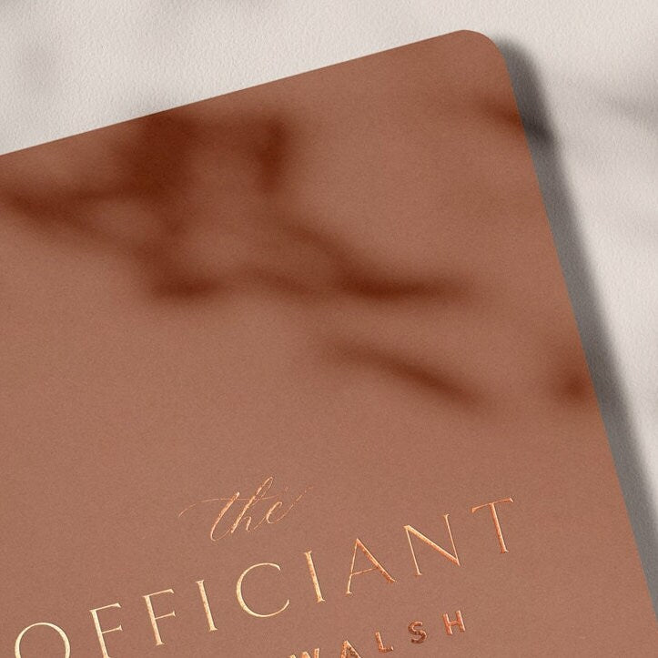Personalized Terracotta Officiant Book