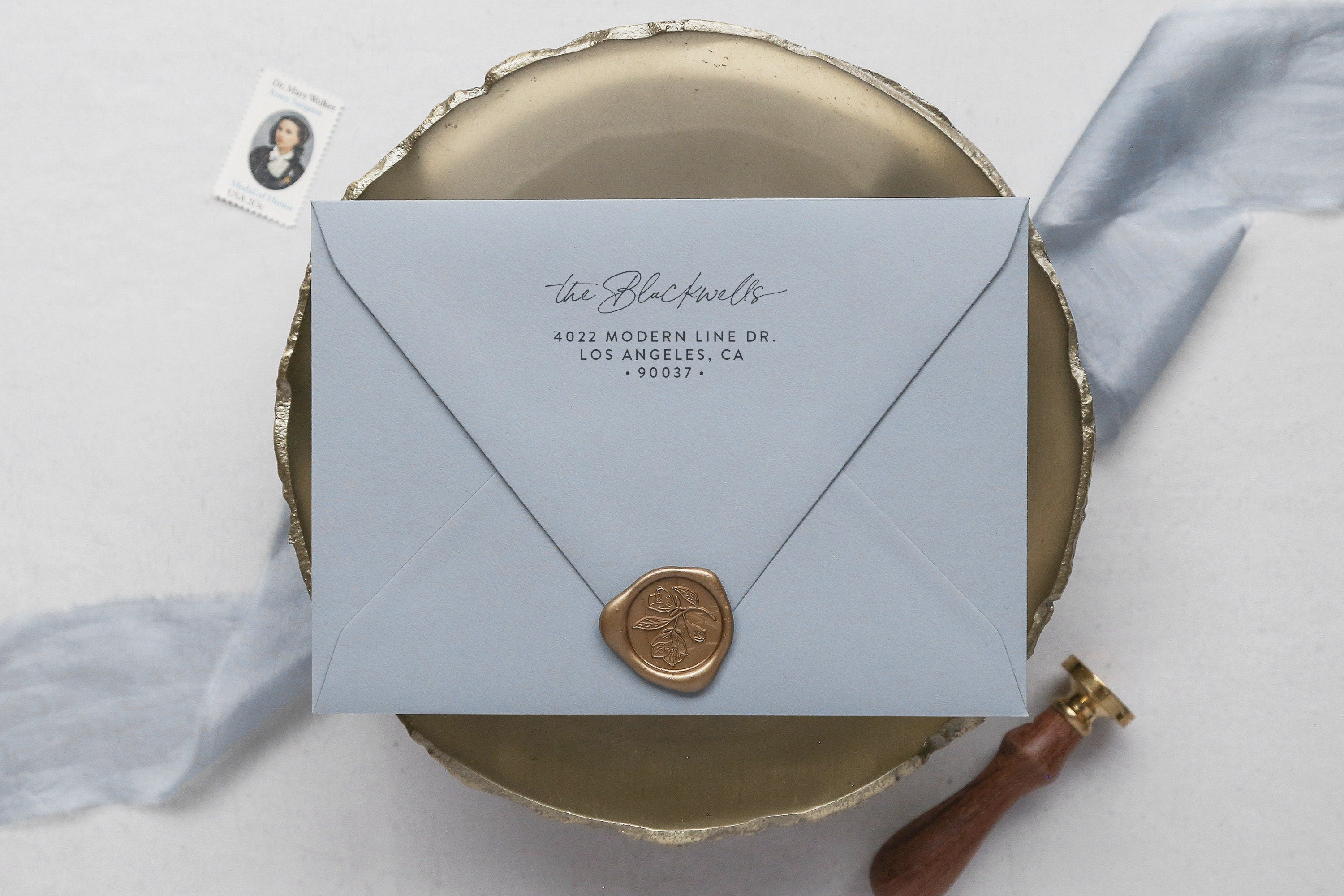 Wedding Return Address Stamp Modern Script Personalized Address Stamp Self Inking Address Stamp Save the Date Stamp Housewarming Gift